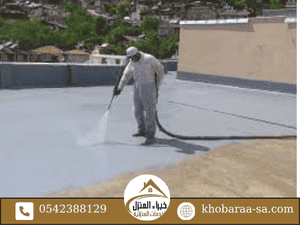 خطوات تنفيذ عزل الفوم على السطح